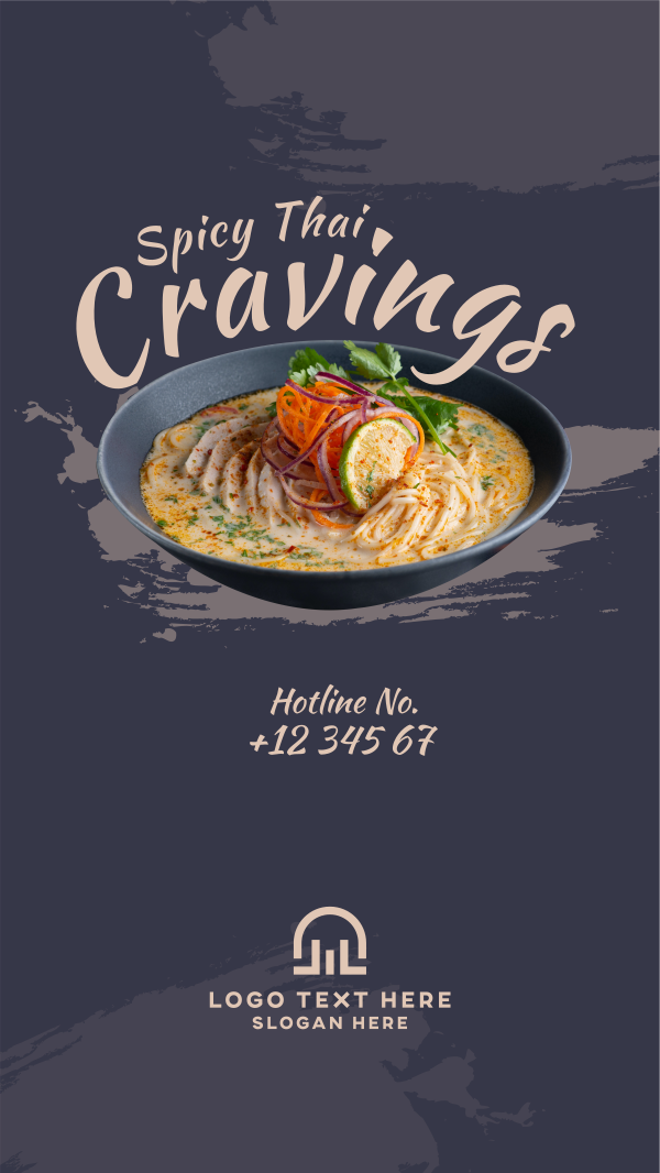 Spicy Thai Cravings Instagram Story Design Image Preview