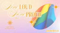 Retro Pride Month Facebook event cover Image Preview