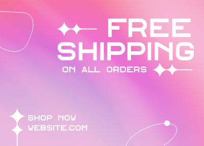 Minimal and Gradient Shipping Postcard Image Preview