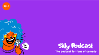Our Funny Podcast Zoom Background Design