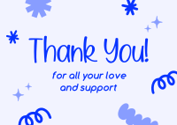 Abstract Shapes Thank You Postcard Design