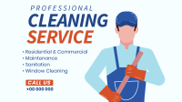 Janitorial Cleaning Facebook Event Cover Design