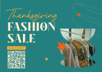 Retail Therapy on Thanksgiving Postcard Image Preview