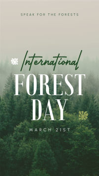 Minimalist Forest Day Instagram Story Design