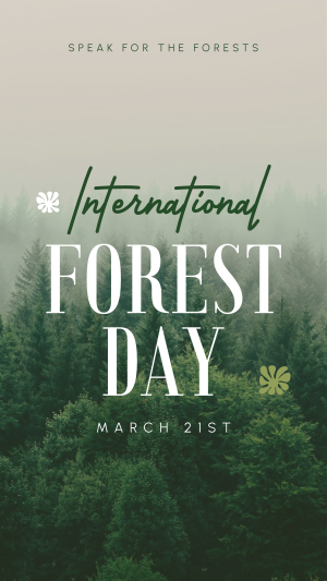 Minimalist Forest Day Instagram story Image Preview