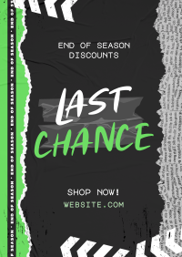 Grunge End Of Season Sale Poster Image Preview