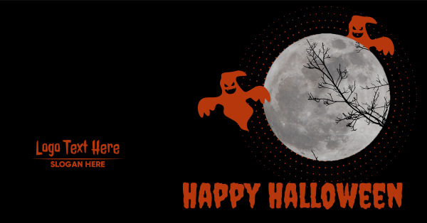 Happy Halloween Ghost Night Facebook Ad Design Image Preview