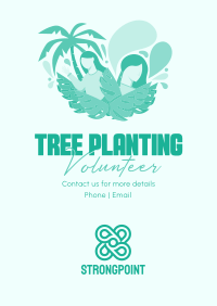 Minimalist Planting Volunteer Poster Design