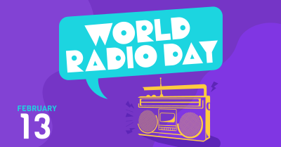 Retro Radio Day Facebook ad Image Preview