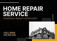 Minimal  Home Repair Service Offer Postcard Image Preview
