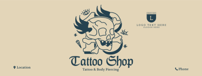 Traditional Skull Tattoo Facebook cover Image Preview
