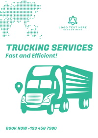 Truck Courier Service Poster Design