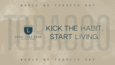 No Tobacco Day Typography Facebook event cover Image Preview