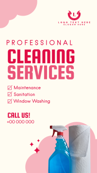 Professional Cleaning Services Instagram story Image Preview