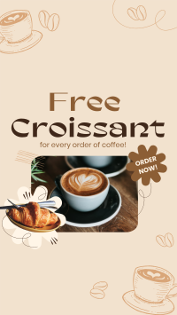 Croissant Coffee Promo YouTube short Image Preview