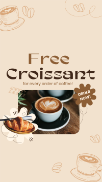 Croissant Coffee Promo YouTube Short Image Preview