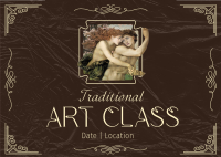 Traditional Art Class Postcard Design