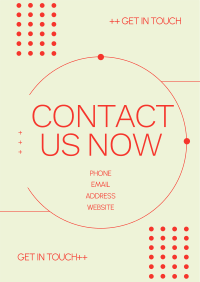 Modern Contact Us Poster Design