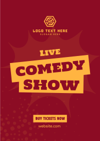 Live Comedy Show Poster Design