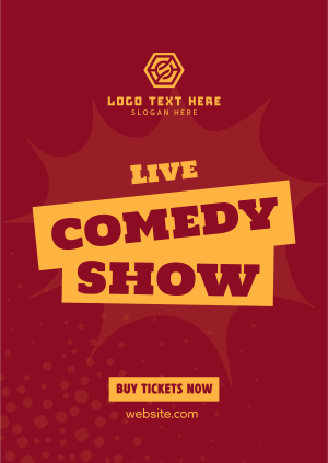 Live Comedy Show Poster Image Preview