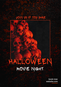 Halloween Movie Night Flyer Image Preview