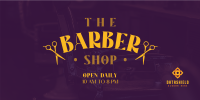 Hipster Barber Shop Twitter post Image Preview