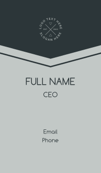 Crossline Triangle Badge Business Card Design