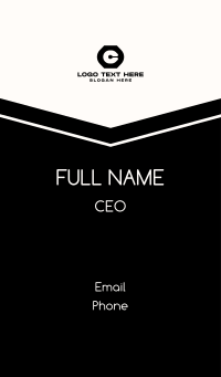 Geometric Business Brand Letter C Business Card Design