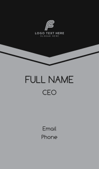 Generic Business Letter F Business Card Design