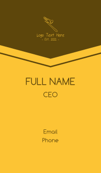 Golden Trumpet Monoline  Business Card Design