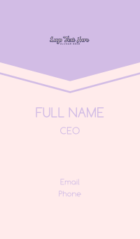 Purple Whimsical Wordmark Business Card Design