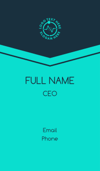 Corporate Blue Pulse Business Card Design