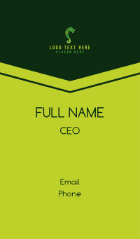 Green Chameleon Letter S Business Card Design