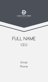 Business Professional Swoosh Letter D Business Card Design