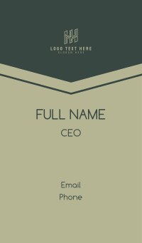 Company Business Letter H Business Card Design