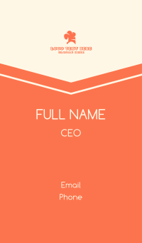 Orange Chef Hat Business Card Design