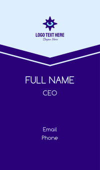 Eye Purple Compass Business Card Design