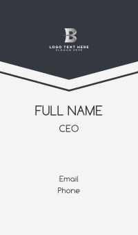 Multimedia Fold Letter B Business Card Design