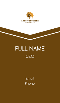 Brown Bull Animal Business Card Design