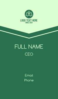 Green Pine Tree Lungs Business Card Design