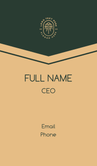 Gold Willow Tree  Business Card Design