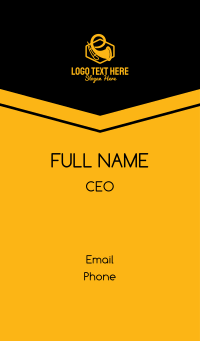 Gold Trumpet Silhouette Business Card Design