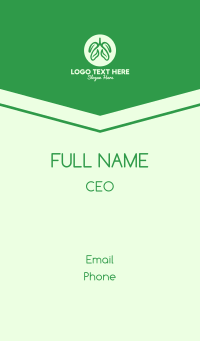 Green Eco Lungs Business Card Design