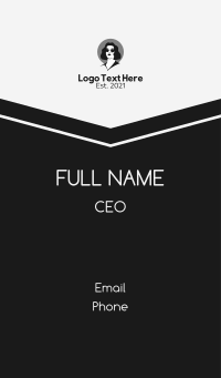 Monochrome Woman  Business Card Design