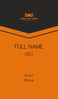 Orange Race Car Business Card Design