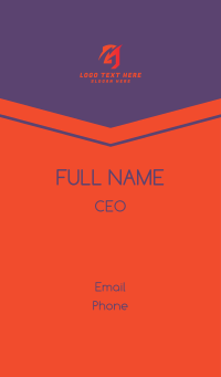 Orange Letter G  Business Card Design