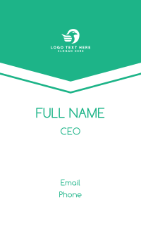 White Minimalist Dove Business Card Design