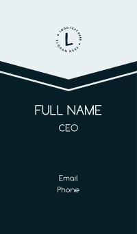 Corporation Advisory Letter Business Card Design