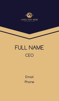 Generic Company Letter W Business Card Design