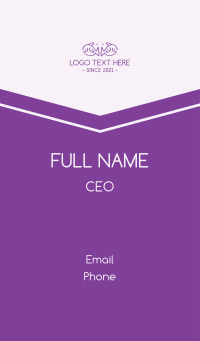 Purple Elephant Fish Business Card Design